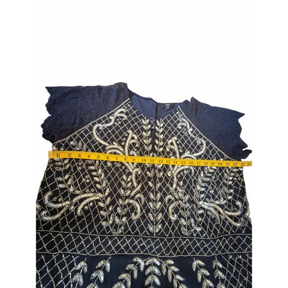 Joanna Hope Navy Beaded Gown - Size 30 - Picture 6 of 16